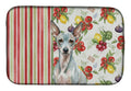American Hairless Terrier Vegetables Dish Drying Mat Absorbent Dish Drying Mat Pad for Kitchen Counter Dish Drainer Mat for Countertop, 14 x 21", Multicolor