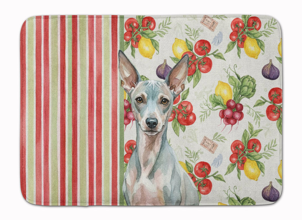 American Hairless Terrier Vegetables Memory Foam Kitchen Mat Machine Washable Anti-Fatigue Cushion Comfort Bath or Kitchen Rug