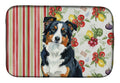Black Tri American Shepherd Vegetables Dish Drying Mat Absorbent Dish Drying Mat Pad for Kitchen Counter Dish Drainer Mat for Countertop, 14 x 21", Multicolor