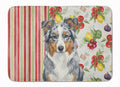 Blue Merle American Shepherd Vegetables Memory Foam Kitchen Mat Machine Washable Anti-Fatigue Cushion Comfort Bath or Kitchen Rug