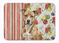 Brindle American Staffordshire Terrier Vegetables Memory Foam Kitchen Mat Machine Washable Anti-Fatigue Cushion Comfort Bath or Kitchen Rug