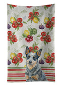 Blue Heeler Australian Cattle Dog Vegetables Kitchen Towel Velour Plush Front and Cotton Loop Back Machine Washable