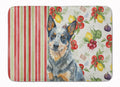 Blue Heeler Australian Cattle Dog Vegetables Memory Foam Kitchen Mat Machine Washable Anti-Fatigue Cushion Comfort Bath or Kitchen Rug