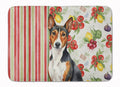 Tricolor and White Basenji Vegetables Memory Foam Kitchen Mat Machine Washable Anti-Fatigue Cushion Comfort Bath or Kitchen Rug