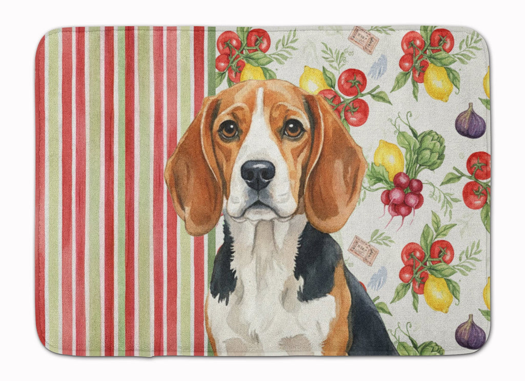 Beagle Vegetables Memory Foam Kitchen Mat Machine Washable Anti-Fatigue Cushion Comfort Bath or Kitchen Rug