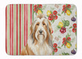 Fawn Bearded Collie Vegetables Memory Foam Kitchen Mat Machine Washable Anti-Fatigue Cushion Comfort Bath or Kitchen Rug