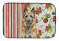 Belgian Laekenois Vegetables Dish Drying Mat Absorbent Dish Drying Mat Pad for Kitchen Counter Dish Drainer Mat for Countertop, 14 x 21", Multicolor