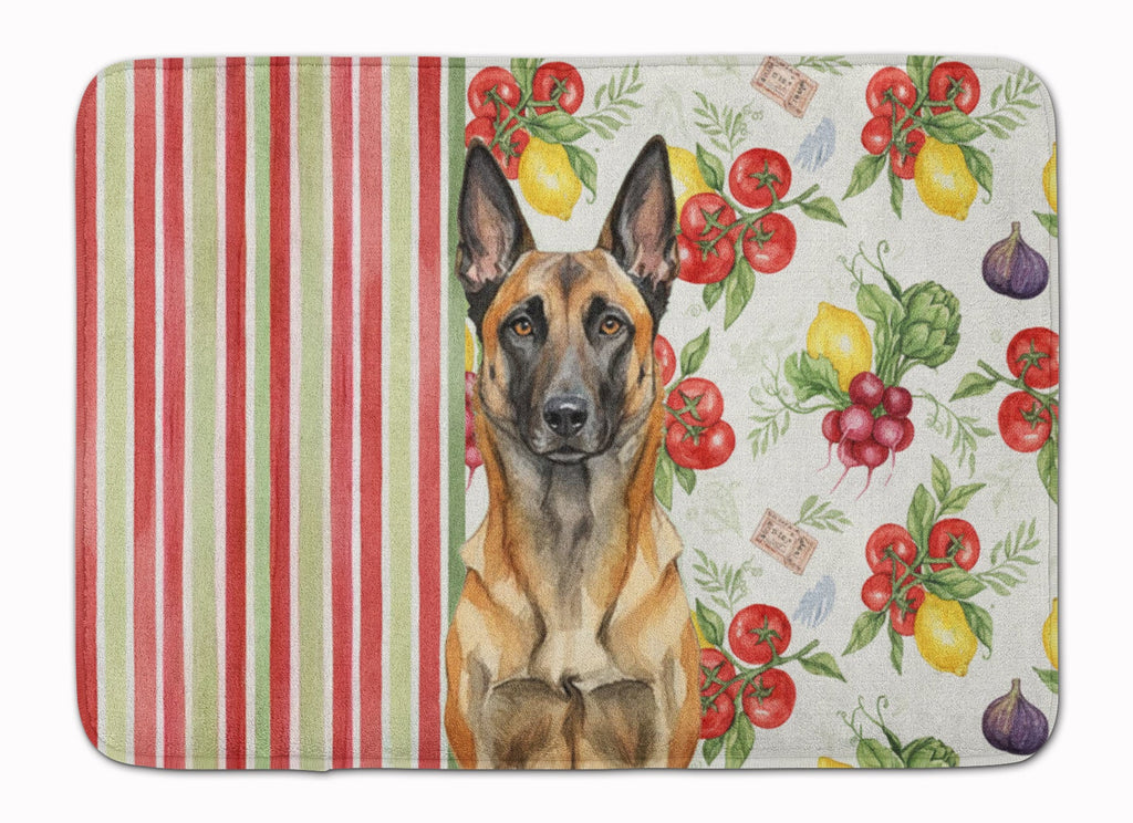 Belgian Malinois Vegetables Memory Foam Kitchen Mat Machine Washable Anti-Fatigue Cushion Comfort Bath or Kitchen Rug