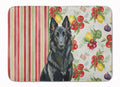 Belgian Sheepdog Groenendael Vegetables Memory Foam Kitchen Mat Machine Washable Anti-Fatigue Cushion Comfort Bath or Kitchen Rug