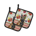Belgian Tervuren Vegetables Pot Holder Set of 2 Heat Resistant Quilted Hot Pads 7.5 x 7.5 Inch, Insulated Kitchen Trivets for Cooking & Baking
