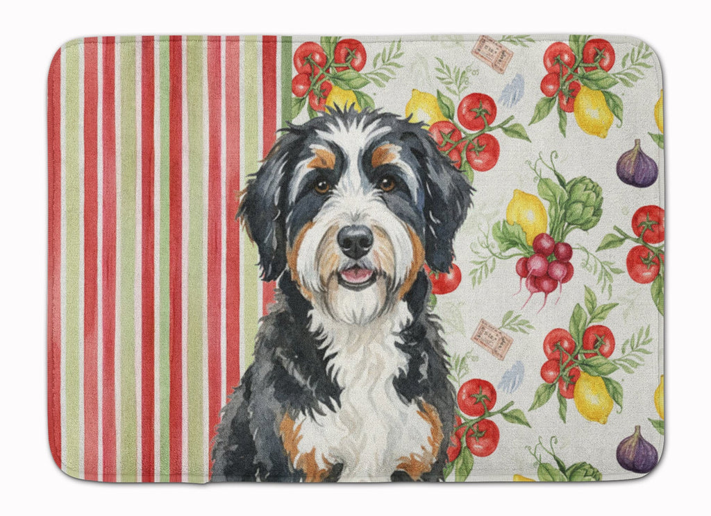 Berndoodle Vegetables Memory Foam Kitchen Mat Machine Washable Anti-Fatigue Cushion Comfort Bath or Kitchen Rug