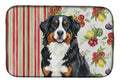 Bernese Mountain Dog Vegetables Dish Drying Mat Absorbent Dish Drying Mat Pad for Kitchen Counter Dish Drainer Mat for Countertop, 14 x 21", Multicolor