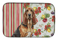 Liver and Tan Bloodhound Vegetables Dish Drying Mat Absorbent Dish Drying Mat Pad for Kitchen Counter Dish Drainer Mat for Countertop, 14 x 21", Multicolor