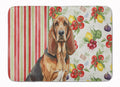 Liver and Tan Bloodhound Vegetables Memory Foam Kitchen Mat Machine Washable Anti-Fatigue Cushion Comfort Bath or Kitchen Rug
