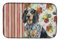 Bluetick Coonhound Vegetables Dish Drying Mat Absorbent Dish Drying Mat Pad for Kitchen Counter Dish Drainer Mat for Countertop, 14 x 21", Multicolor