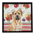 Fawn Boerboel Vegetables Framed Metal Print Bathroom, Kitchen, Office, Home Decor Wall Art Ready to Hang, Square, 8X8