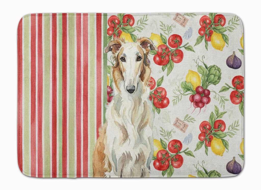 Borzoi Vegetables Memory Foam Kitchen Mat Machine Washable Anti-Fatigue Cushion Comfort Bath or Kitchen Rug