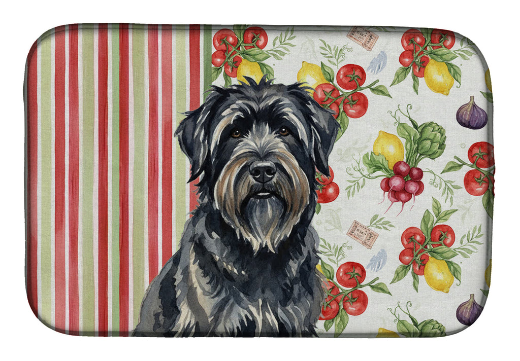 Bouvier des Flandres Vegetables Dish Drying Mat Absorbent Dish Drying Mat Pad for Kitchen Counter Dish Drainer Mat for Countertop, 14 x 21", Multicolor