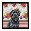 Bouvier des Flandres Vegetables Framed Metal Print Bathroom, Kitchen, Office, Home Decor Wall Art Ready to Hang, Square, 8X8
