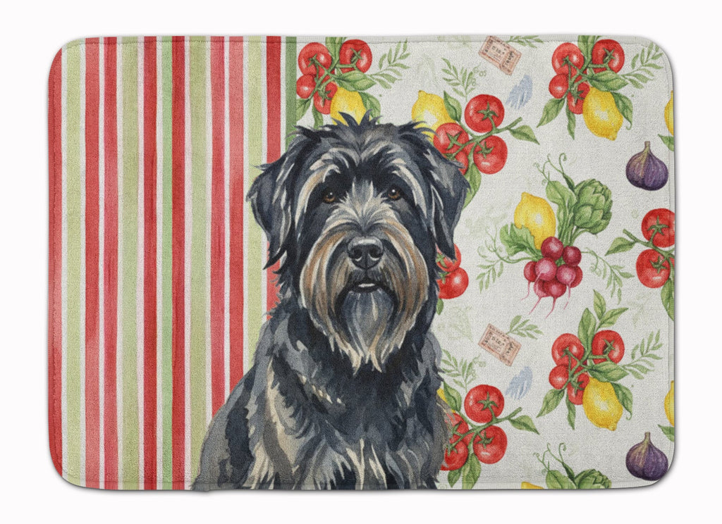 Bouvier des Flandres Vegetables Memory Foam Kitchen Mat Machine Washable Anti-Fatigue Cushion Comfort Bath or Kitchen Rug