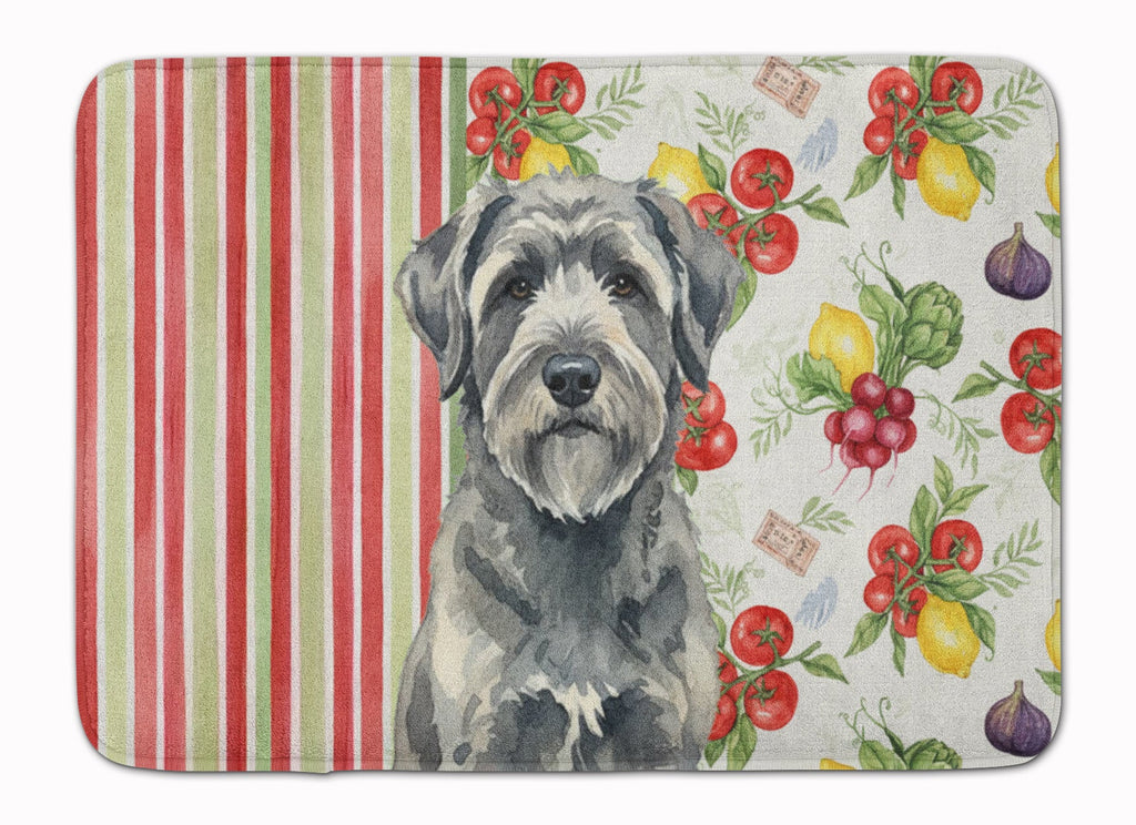 Gray Bouvier des Flandres Vegetables Memory Foam Kitchen Mat Machine Washable Anti-Fatigue Cushion Comfort Bath or Kitchen Rug