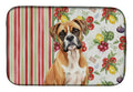 Boxer Vegetables Dish Drying Mat Absorbent Dish Drying Mat Pad for Kitchen Counter Dish Drainer Mat for Countertop, 14 x 21", Multicolor