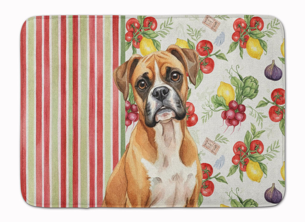 Boxer Vegetables Memory Foam Kitchen Mat Machine Washable Anti-Fatigue Cushion Comfort Bath or Kitchen Rug