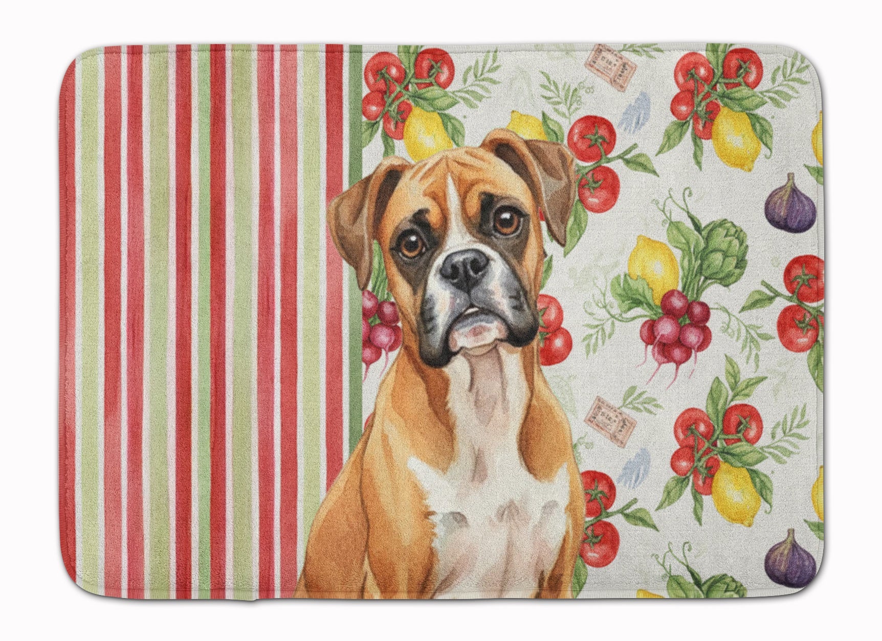 Boxer Vegetables Memory Foam Kitchen Mat Machine Washable Anti-Fatigue Cushion Comfort Bath or Kitchen Rug