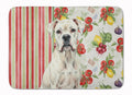 White Boxer Vegetables Memory Foam Kitchen Mat Machine Washable Anti-Fatigue Cushion Comfort Bath or Kitchen Rug