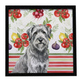 Gray Briard Vegetables Framed Metal Print Bathroom, Kitchen, Office, Home Decor Wall Art Ready to Hang, Square, 8X8