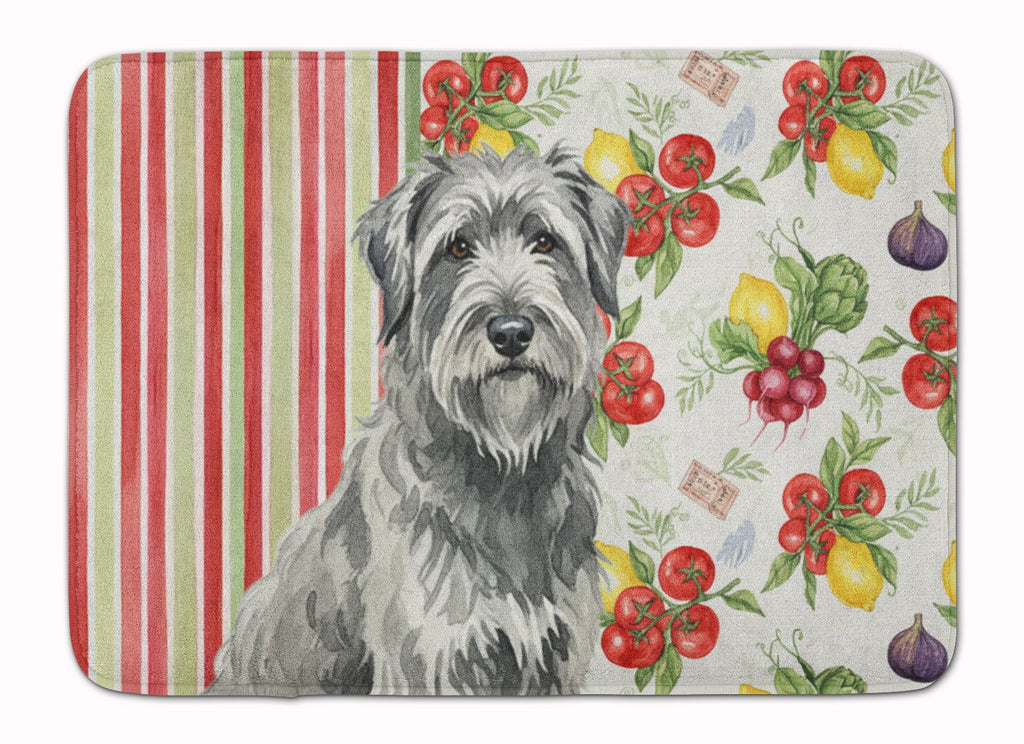 Gray Briard Vegetables Memory Foam Kitchen Mat Machine Washable Anti-Fatigue Cushion Comfort Bath or Kitchen Rug