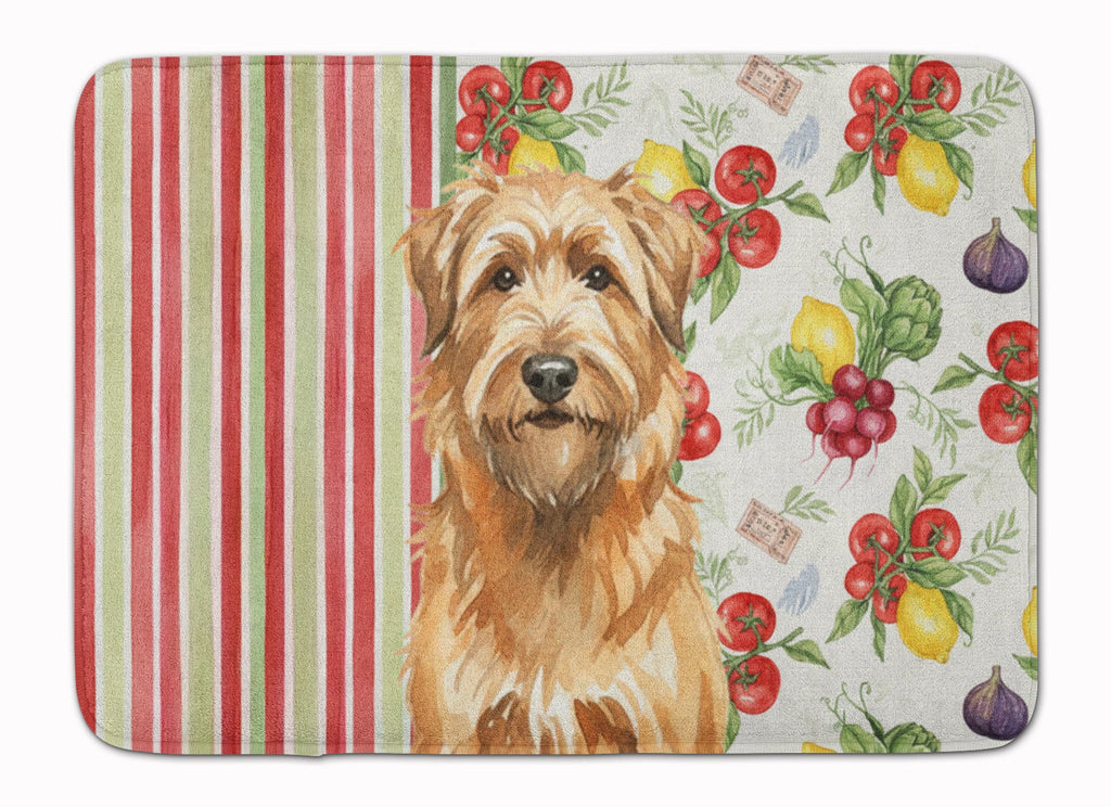 Tawny Briard Vegetables Memory Foam Kitchen Mat Machine Washable Anti-Fatigue Cushion Comfort Bath or Kitchen Rug