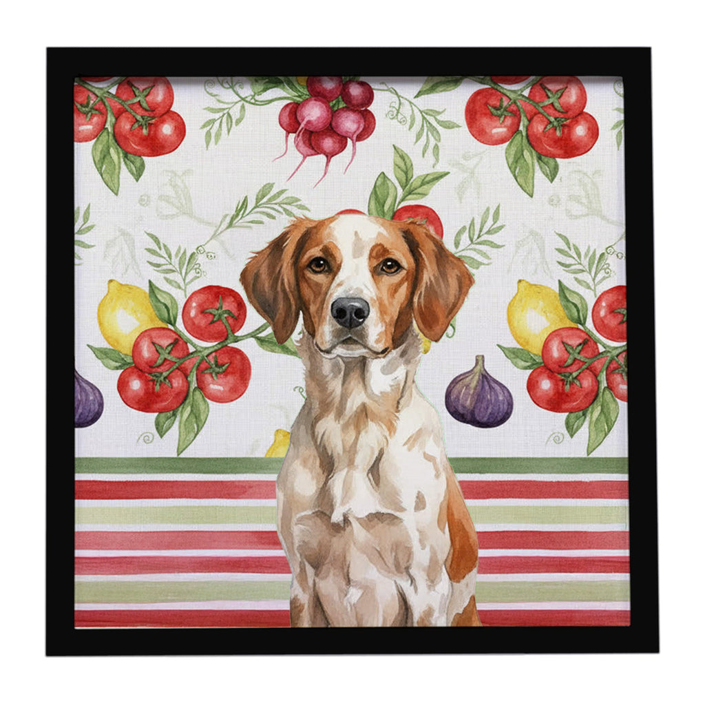 Roan Brittany Vegetables Framed Metal Print Bathroom, Kitchen, Office, Home Decor Wall Art Ready to Hang, Square, 8X8