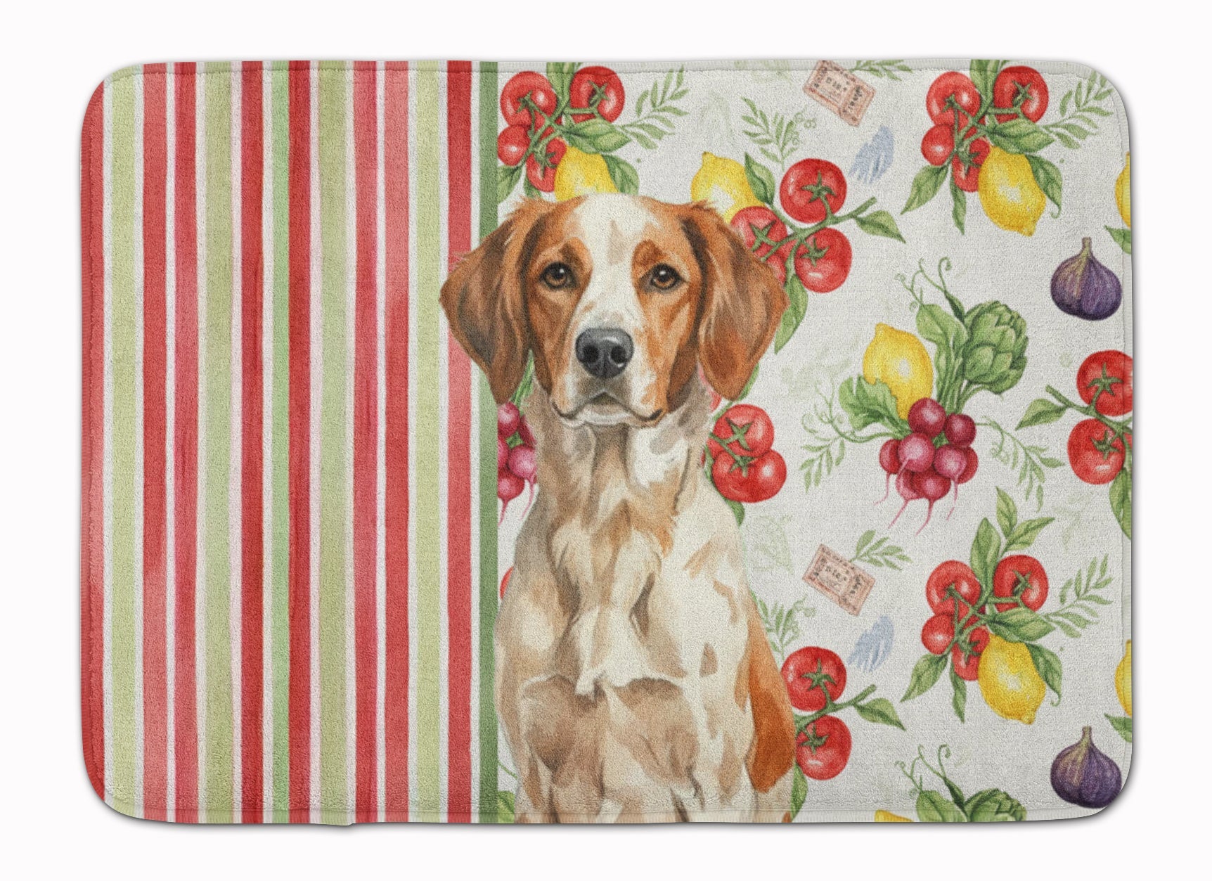 Roan Brittany Vegetables Memory Foam Kitchen Mat Machine Washable Anti-Fatigue Cushion Comfort Bath or Kitchen Rug