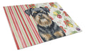 Black and Tan Brussels Griffon Vegetables Cutting Board Tempered Glass Kitchen Cutting Surface, Heat Resistant Chopping, Non-Slip Feet, Food Prep & Serving