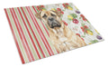 Bullmastiff Vegetables Cutting Board Tempered Glass Kitchen Cutting Surface, Heat Resistant Chopping, Non-Slip Feet, Food Prep & Serving