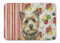 Cairn Terrier Vegetables Memory Foam Kitchen Mat Machine Washable Anti-Fatigue Cushion Comfort Bath or Kitchen Rug
