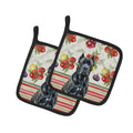 Cane Corso Vegetables Pot Holder Set of 2 Heat Resistant Quilted Hot Pads 7.5 x 7.5 Inch, Insulated Kitchen Trivets for Cooking & Baking