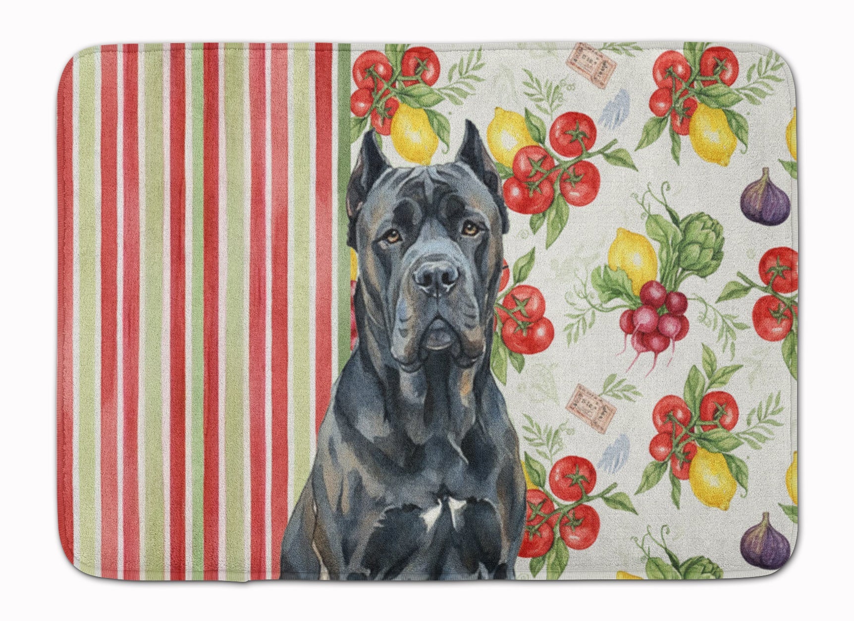 Cane Corso Vegetables Memory Foam Kitchen Mat Machine Washable Anti-Fatigue Cushion Comfort Bath or Kitchen Rug