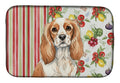Blenheim Cavalier Spaniel Vegetables Dish Drying Mat Absorbent Dish Drying Mat Pad for Kitchen Counter Dish Drainer Mat for Countertop, 14 x 21", Multicolor