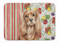 Ruby Cavalier Spaniel Vegetables Memory Foam Kitchen Mat Machine Washable Anti-Fatigue Cushion Comfort Bath or Kitchen Rug
