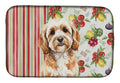 Cavapoo Vegetables Dish Drying Mat Absorbent Dish Drying Mat Pad for Kitchen Counter Dish Drainer Mat for Countertop, 14 x 21", Multicolor