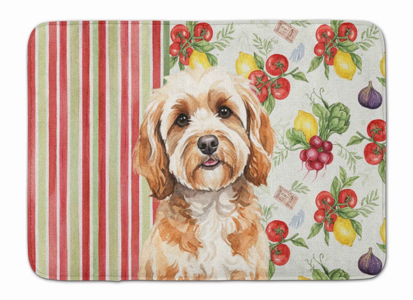 Cavapoo Vegetables Memory Foam Kitchen Mat Machine Washable Anti-Fatigue Cushion Comfort Bath or Kitchen Rug