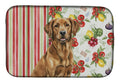Chesapeake Bay Retriever Vegetables Dish Drying Mat Absorbent Dish Drying Mat Pad for Kitchen Counter Dish Drainer Mat for Countertop, 14 x 21", Multicolor