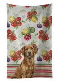 Chesapeake Bay Retriever Vegetables Kitchen Towel Velour Plush Front and Cotton Loop Back Machine Washable
