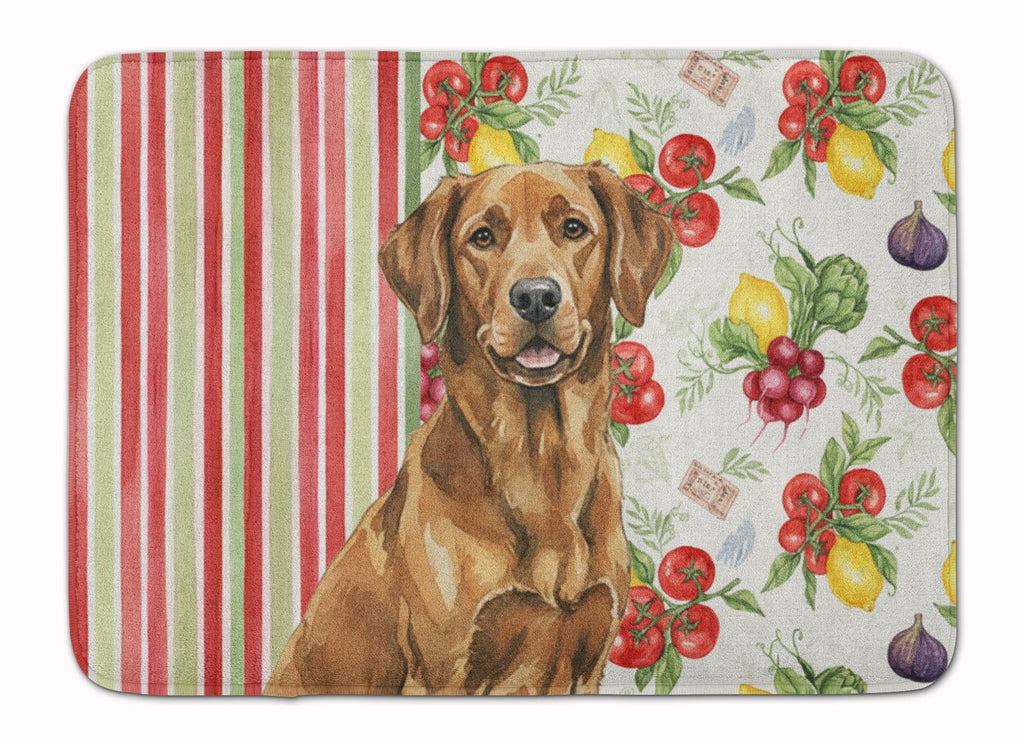 Chesapeake Bay Retriever Vegetables Memory Foam Kitchen Mat Machine Washable Anti-Fatigue Cushion Comfort Bath or Kitchen Rug