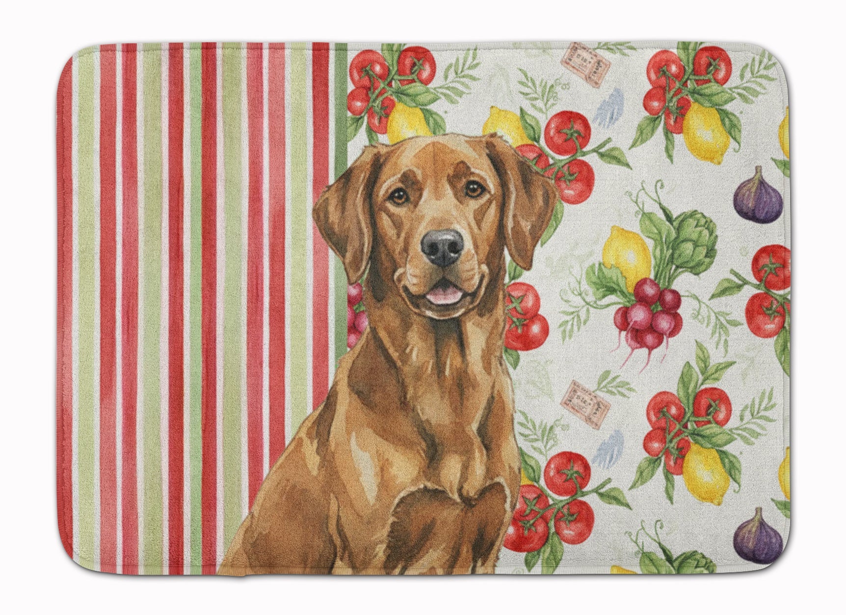 Chesapeake Bay Retriever Vegetables Memory Foam Kitchen Mat Machine Washable Anti-Fatigue Cushion Comfort Bath or Kitchen Rug