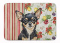 Black and Tan Chihuahua Vegetables Memory Foam Kitchen Mat Machine Washable Anti-Fatigue Cushion Comfort Bath or Kitchen Rug