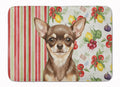 Chocolate Chihuahua Vegetables Memory Foam Kitchen Mat Machine Washable Anti-Fatigue Cushion Comfort Bath or Kitchen Rug