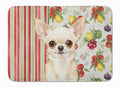 Cream Chihuahua Vegetables Memory Foam Kitchen Mat Machine Washable Anti-Fatigue Cushion Comfort Bath or Kitchen Rug